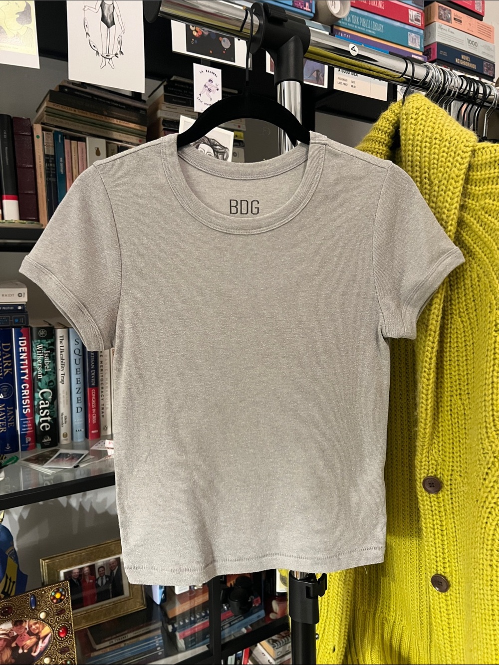 BDG Women’s Short Sleeve Crewneck Tee in Light Gray